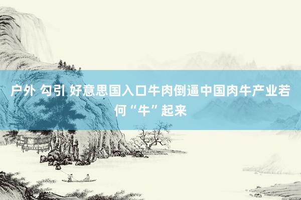 户外 勾引 好意思国入口牛肉倒逼中国肉牛产业若何“牛”起来